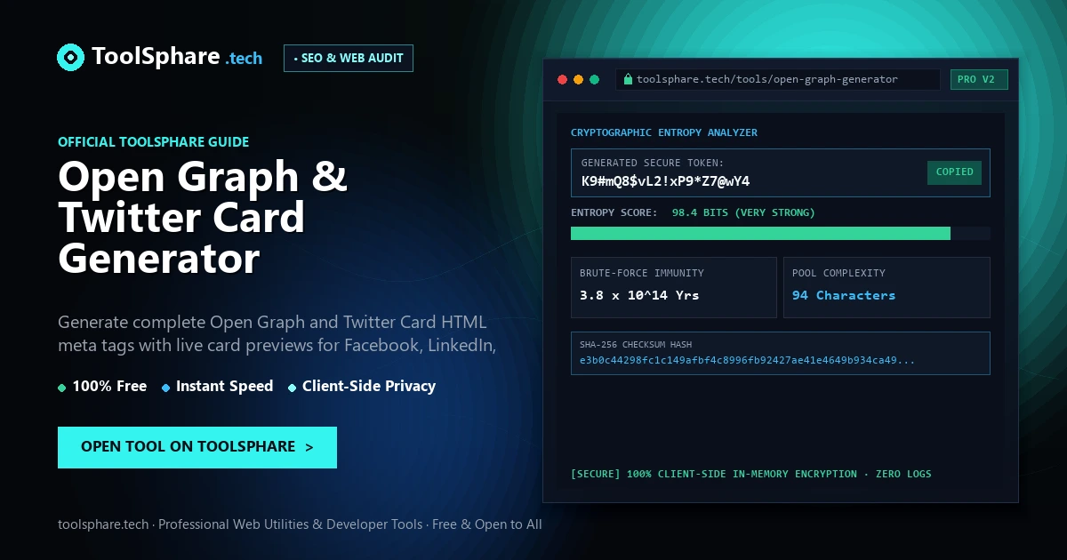 Open Graph & Twitter Card Generator: free online guide - ToolSphare Guide