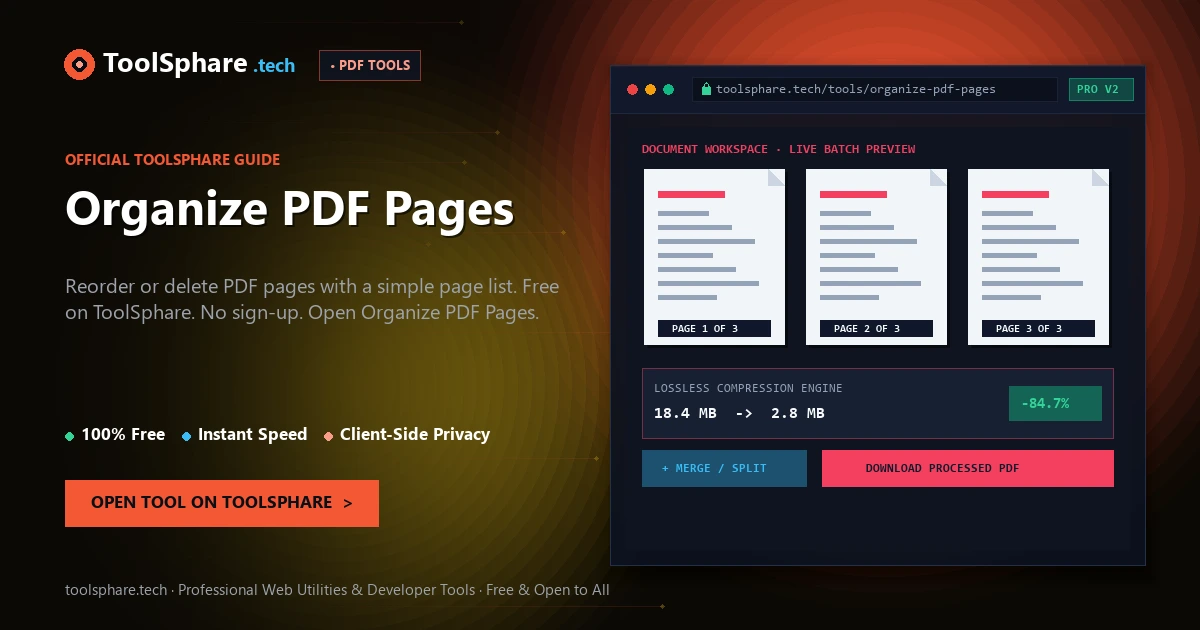 Organize PDF Pages: free online guide - ToolSphare Guide