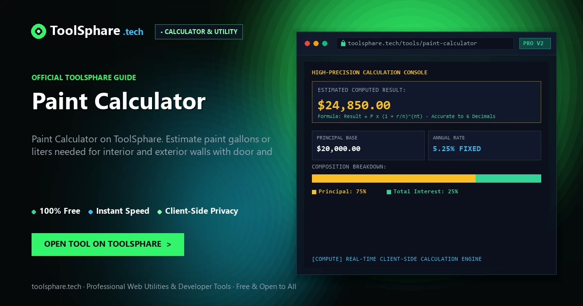 Paint Calculator: free online guide - ToolSphare Guide