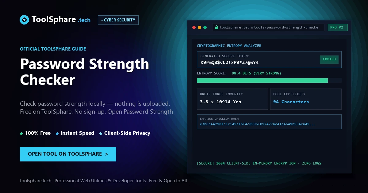 Password Strength Checker: free online guide - ToolSphare Guide