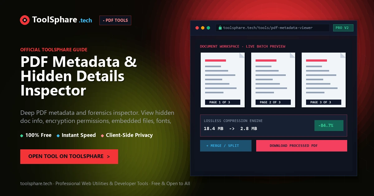 PDF Metadata & Hidden Details Inspector: free online guide - ToolSphare Guide