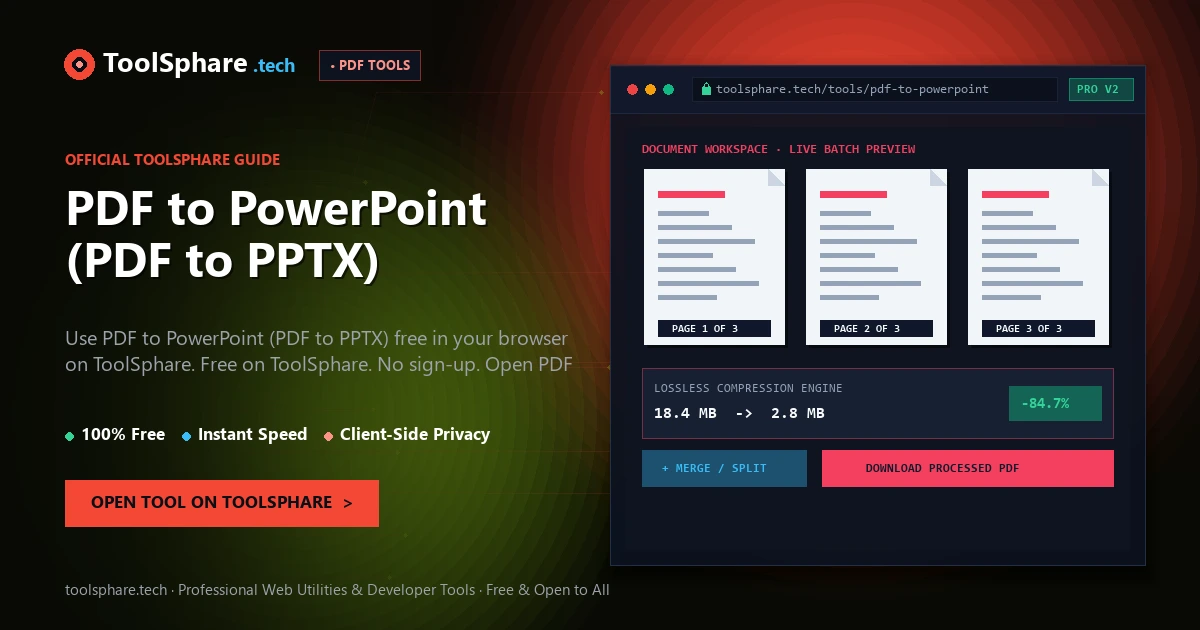 PDF to PowerPoint (PDF to PPTX): free online guide - ToolSphare Guide