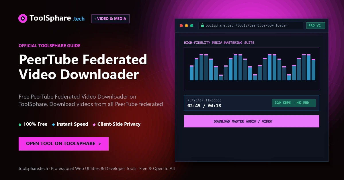 PeerTube Federated Video Downloader: free online guide - ToolSphare Guide