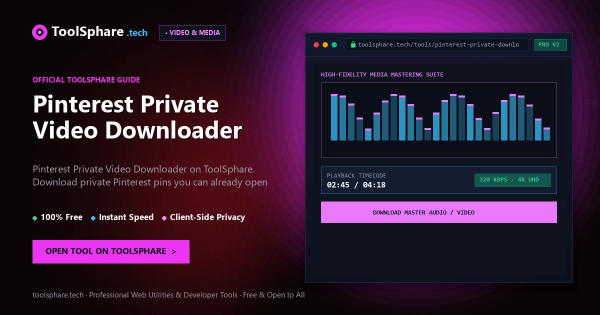 Pinterest Private Video Downloader: free online guide - ToolSphare Guide