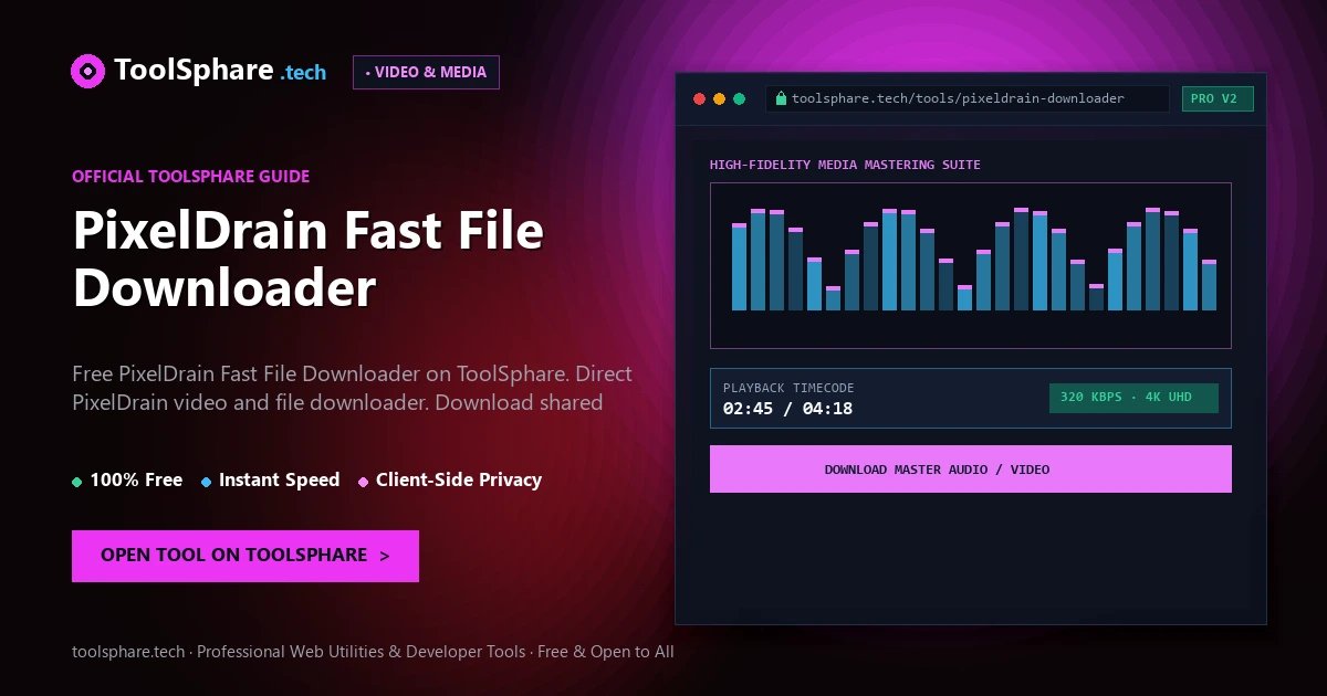 PixelDrain Fast File Downloader: free online guide - ToolSphare Guide