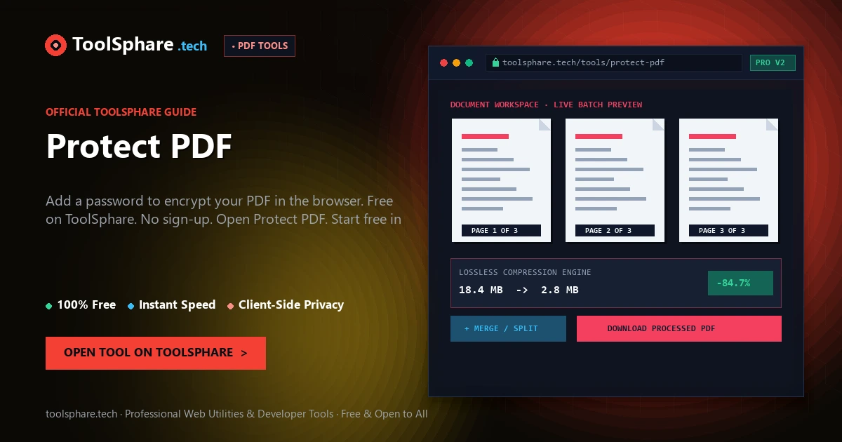 Protect PDF: free online guide - ToolSphare Guide