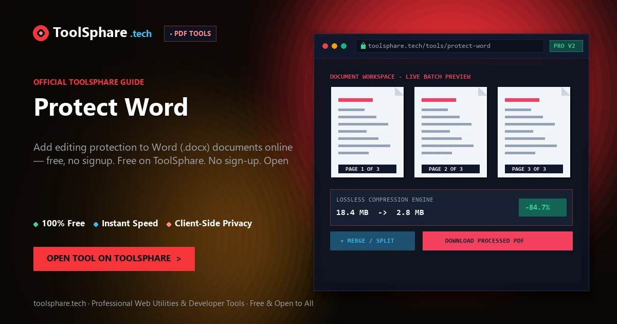 Protect Word: free online guide - ToolSphare Guide