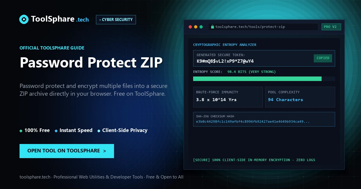 Password Protect ZIP: free online guide - ToolSphare Guide