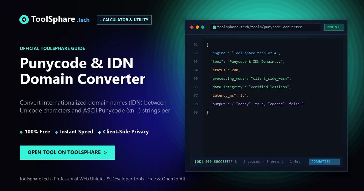 Punycode & IDN Domain Converter: free online guide - ToolSphare Guide
