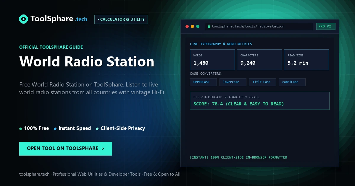 World Radio Station: free online guide - ToolSphare Guide