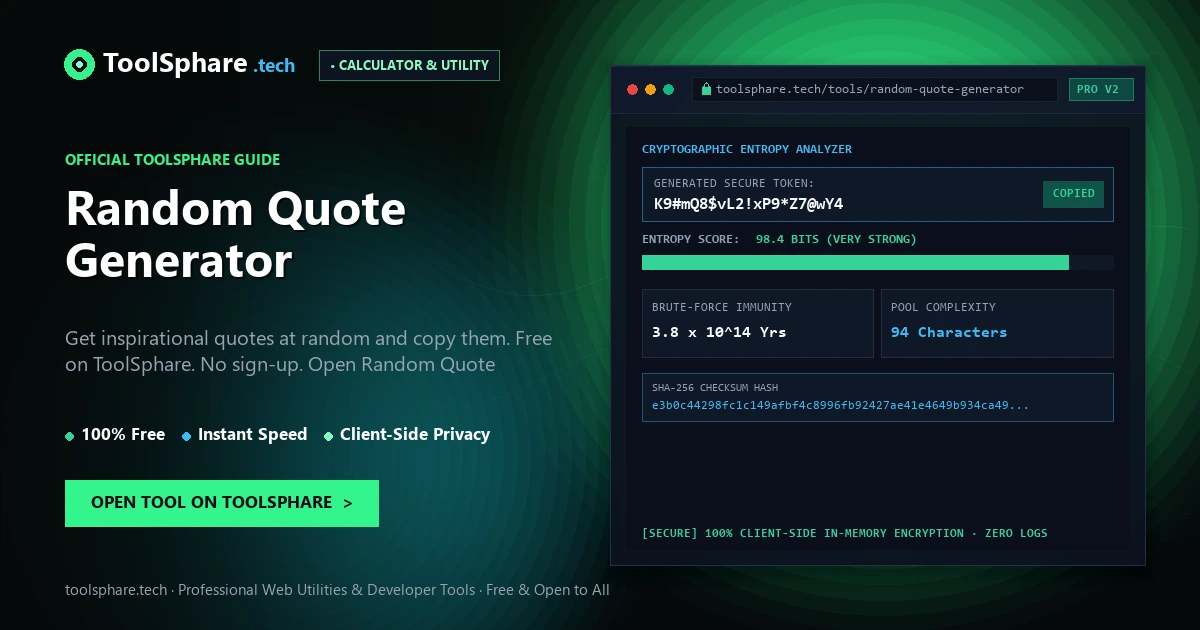 Random Quote Generator: free online guide - ToolSphare Guide