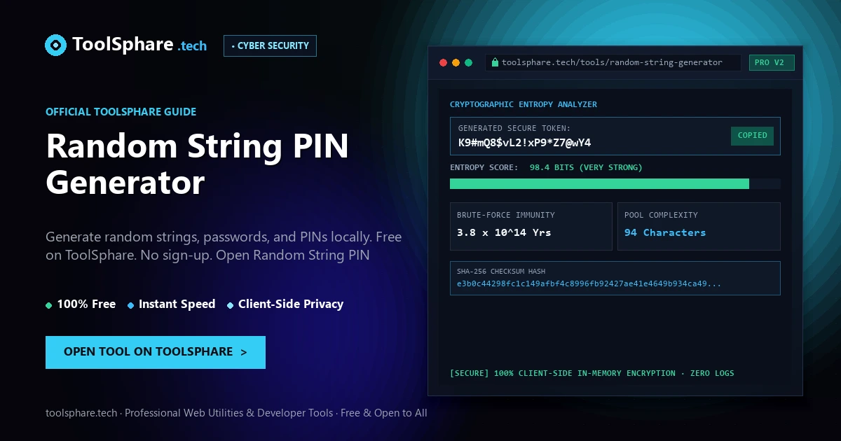 Random String PIN Generator: free online guide - ToolSphare Guide