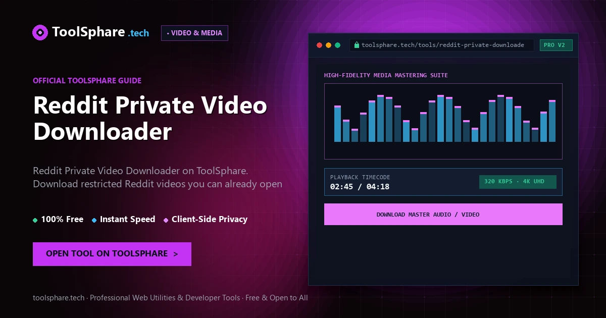 Reddit Private Video Downloader: free online guide - ToolSphare Guide