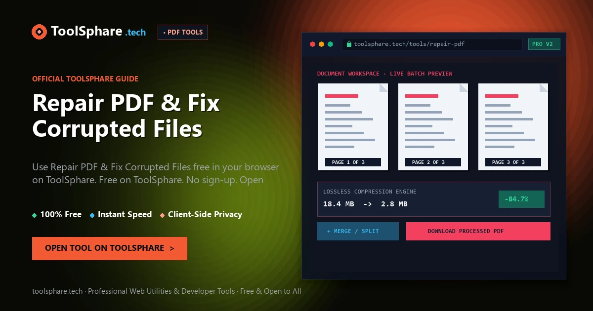 Repair PDF & Fix Corrupted Files: free online guide - ToolSphare Guide