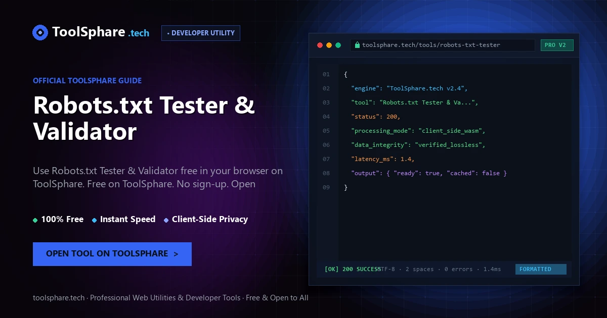 Robots.txt Tester & Validator: free online guide - ToolSphare Guide