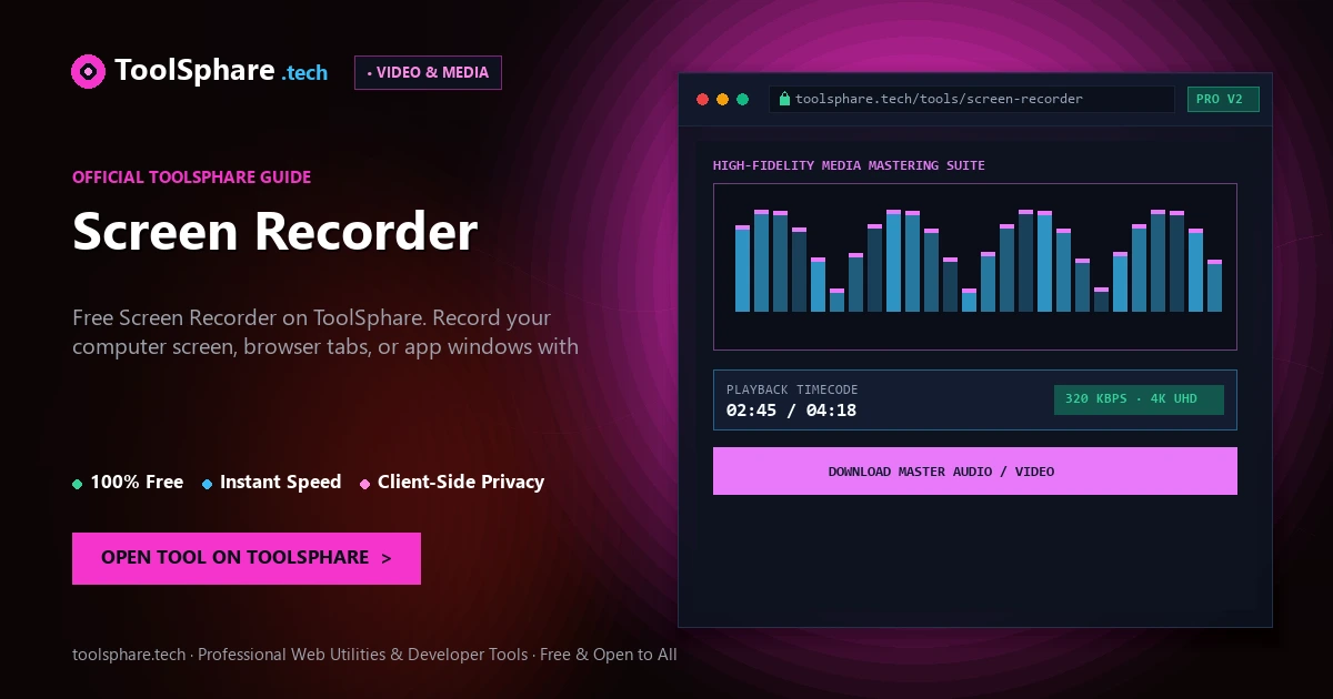Screen Recorder: free online guide - ToolSphare Guide