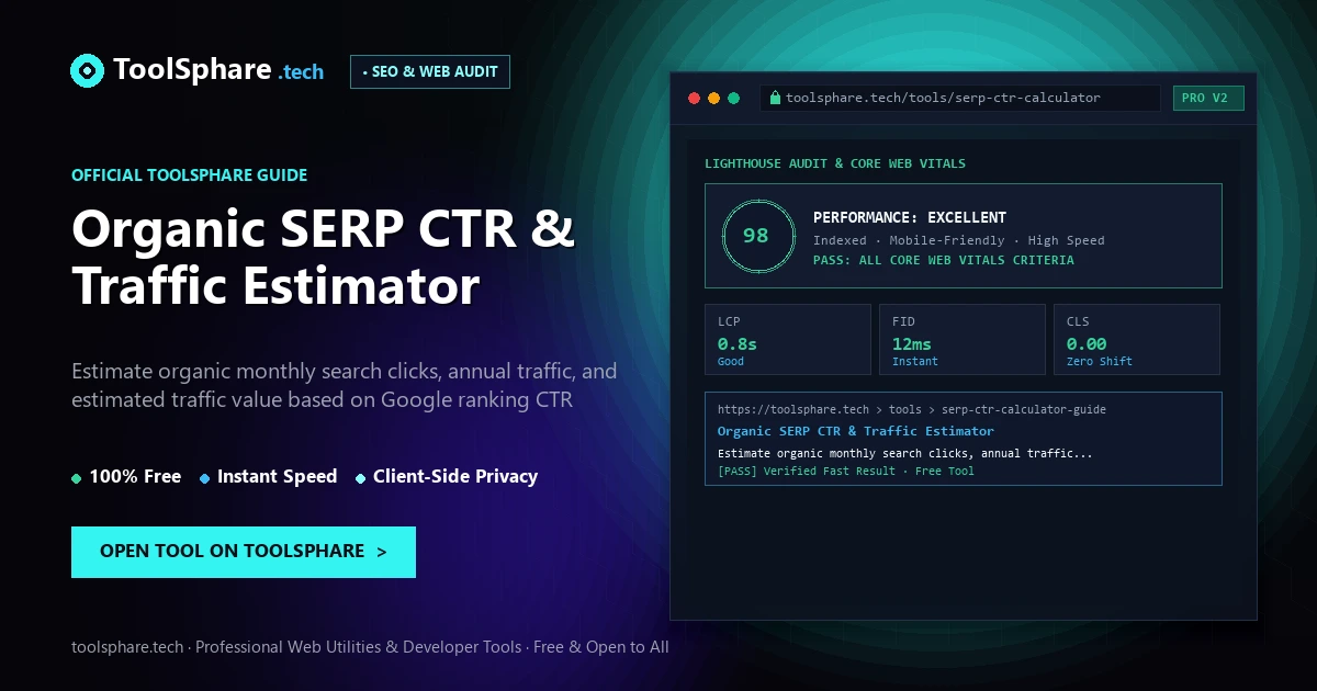 Organic SERP CTR & Traffic Estimator: free online guide - ToolSphare Guide