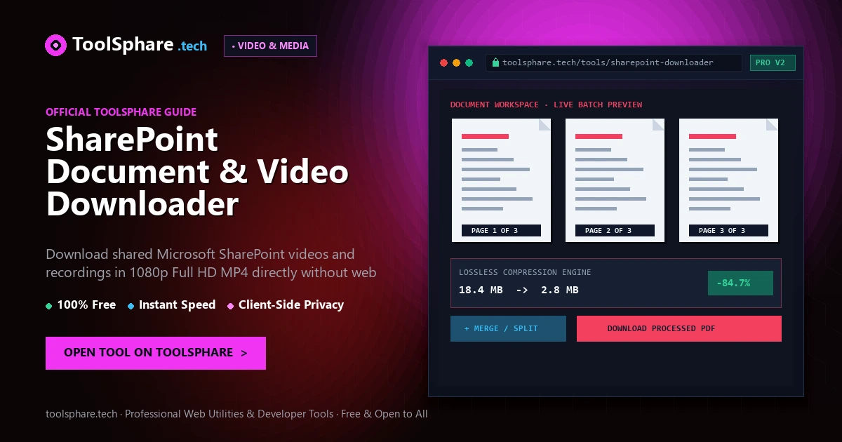 SharePoint Document & Video Downloader: free online guide - ToolSphare Guide
