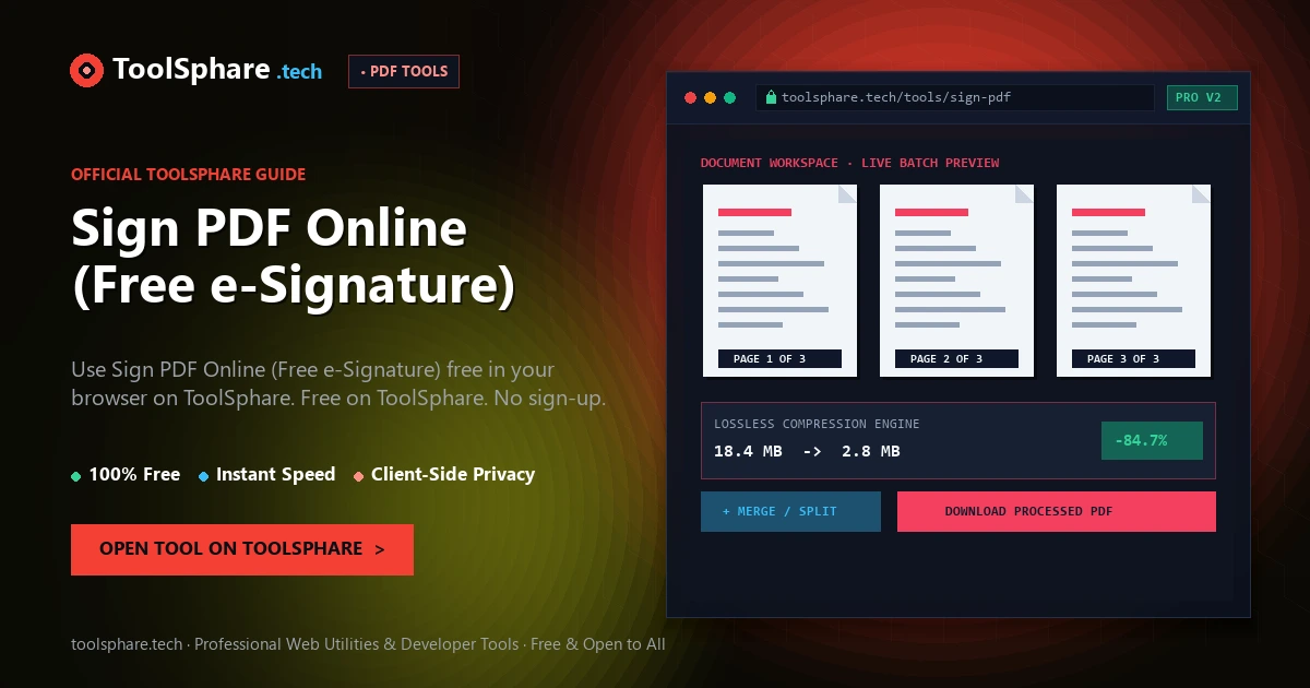Sign PDF Online (Free e-Signature): free online guide - ToolSphare Guide