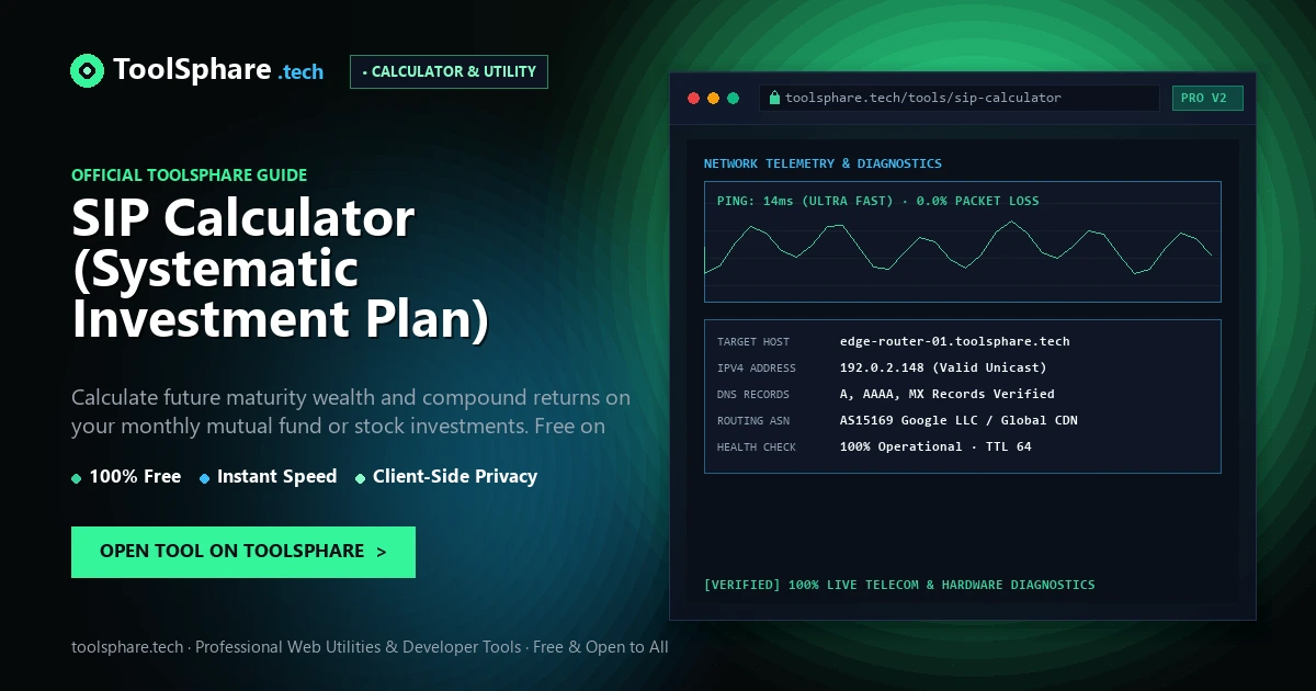 SIP Calculator (Systematic Investment Plan): free online guide - ToolSphare Guide