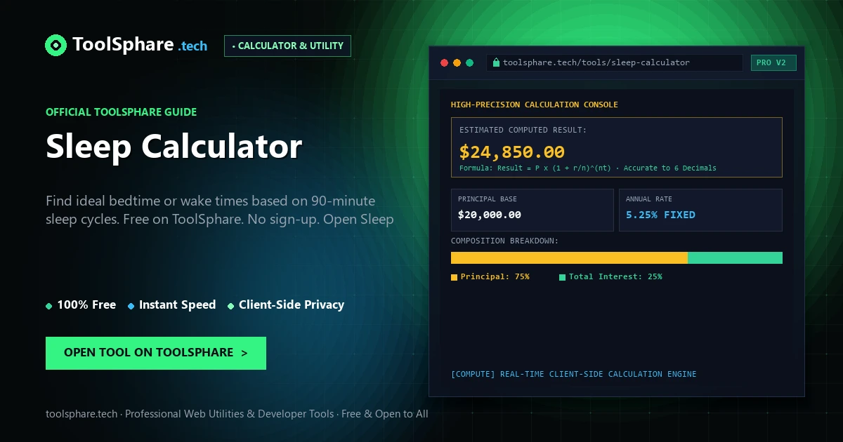 Sleep Calculator: free online guide - ToolSphare Guide