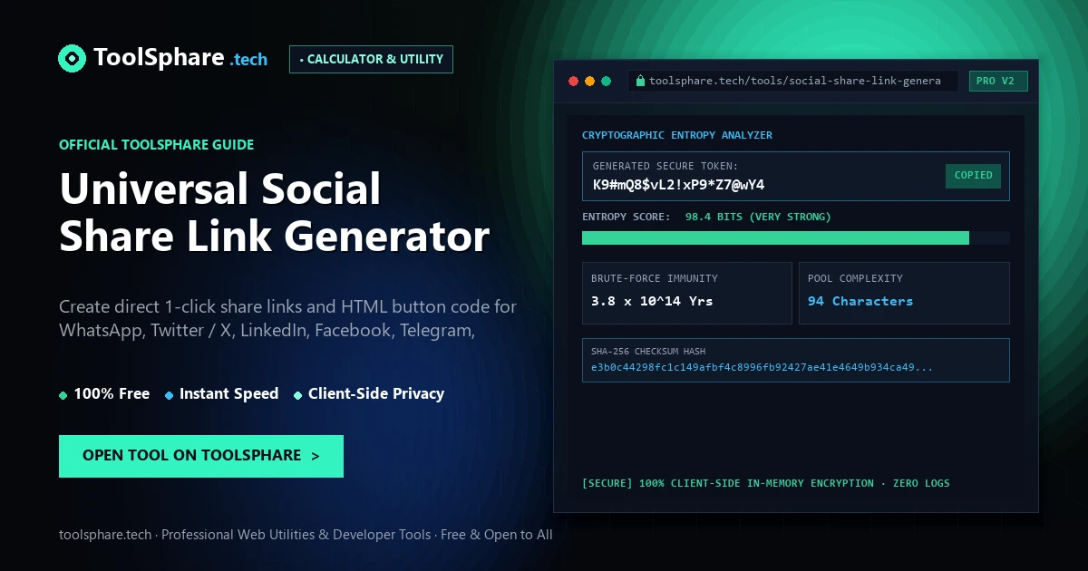 Universal Social Share Link Generator: free online guide - ToolSphare Guide