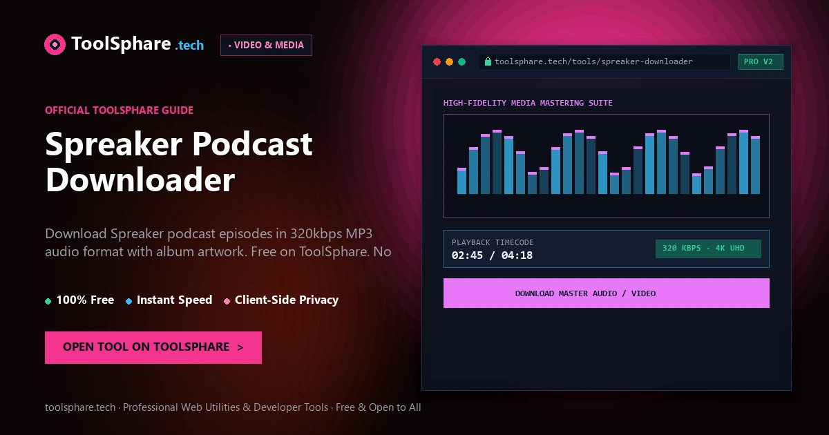 Spreaker Podcast Downloader: free online guide - ToolSphare Guide