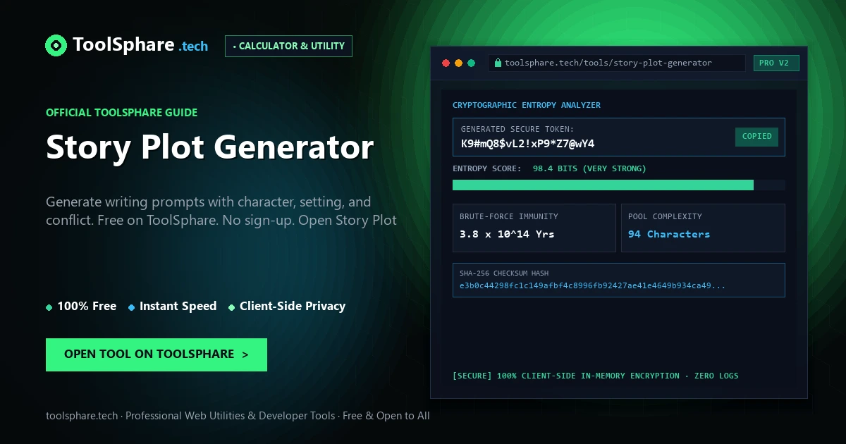 Story Plot Generator: free online guide - ToolSphare Guide