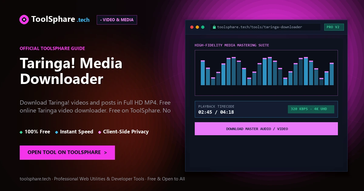 Taringa! Media Downloader: free online guide - ToolSphare Guide