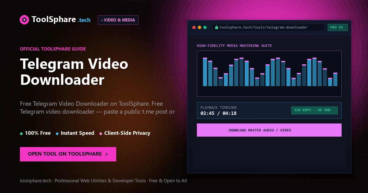 Telegram Video Downloader: free online guide - ToolSphare Guide