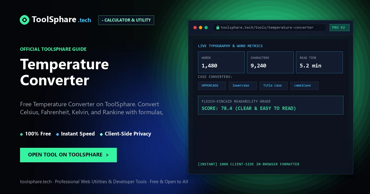 Temperature Converter: free online guide - ToolSphare Guide