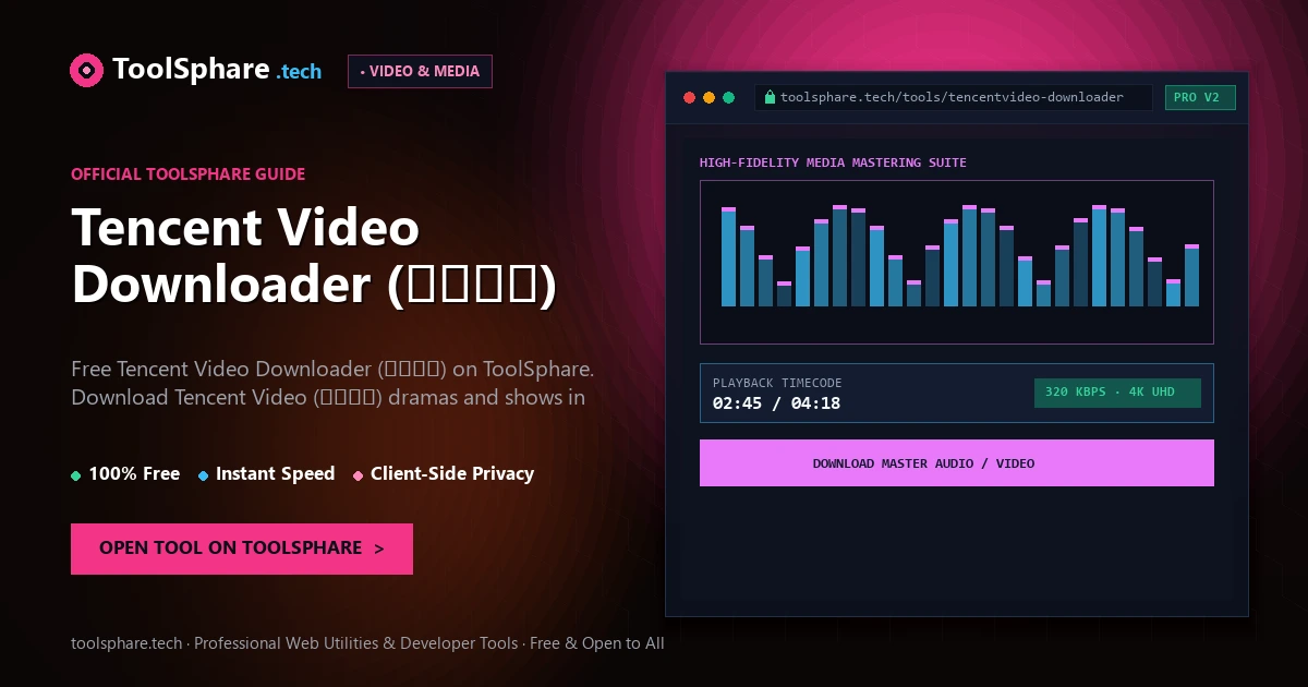 Tencent Video Downloader (腾讯视频): free online guide - ToolSphare Guide
