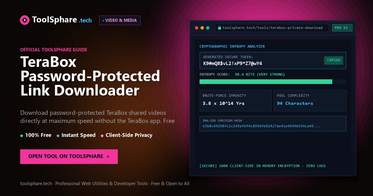 TeraBox Password-Protected Link Downloader: free online guide - ToolSphare Guide
