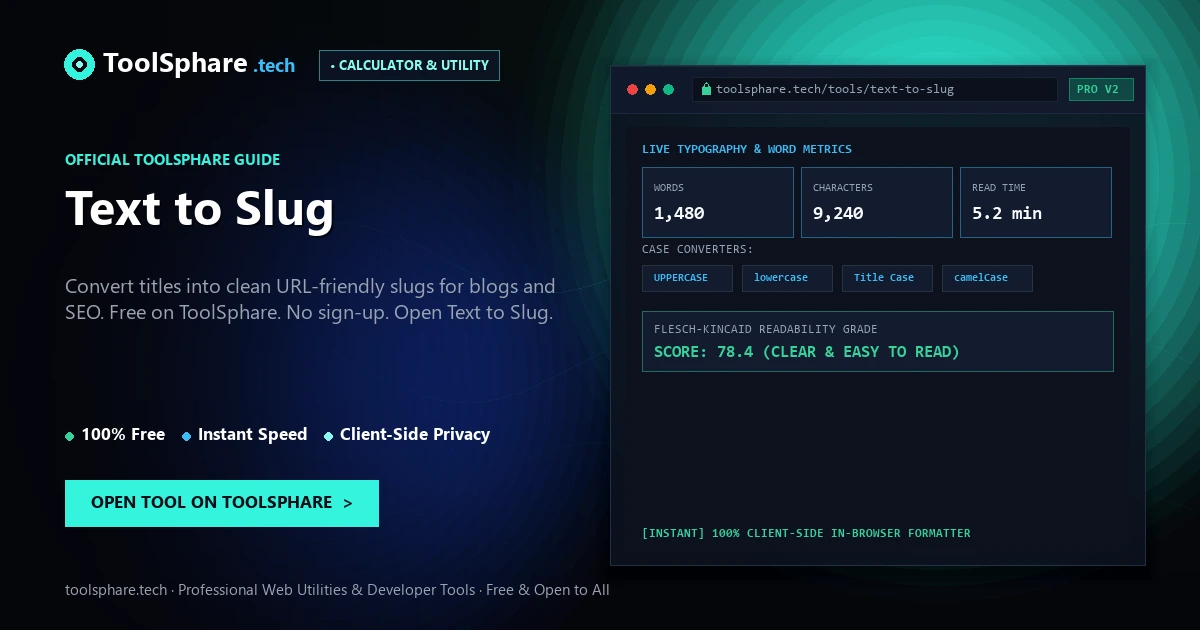 Text to Slug: free online guide - ToolSphare Guide