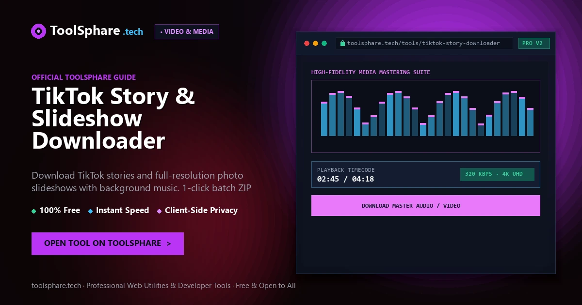 TikTok Story & Slideshow Downloader: free online guide - ToolSphare Guide