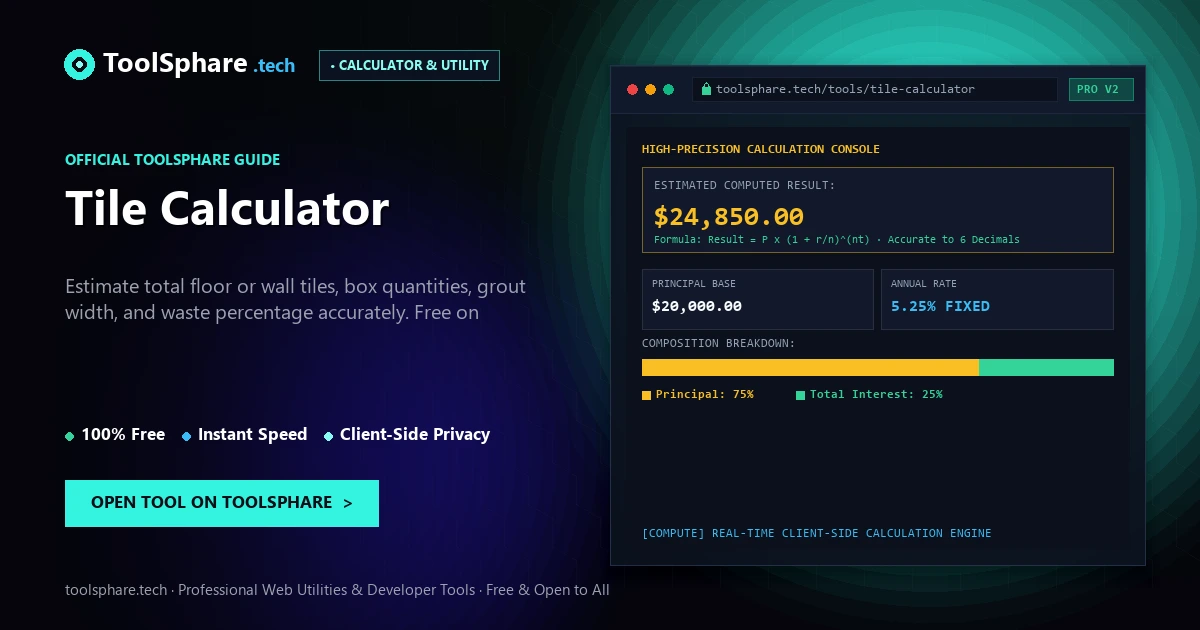 Tile Calculator: free online guide - ToolSphare Guide