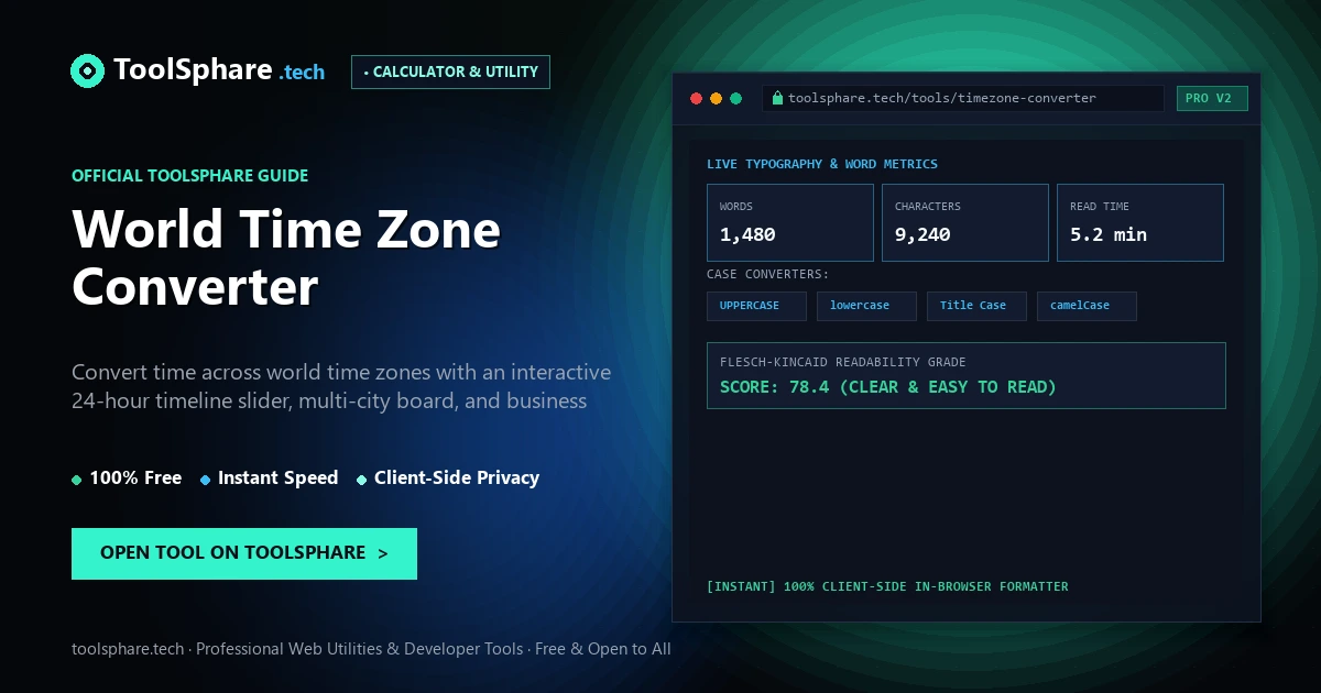 World Time Zone Converter: free online guide - ToolSphare Guide