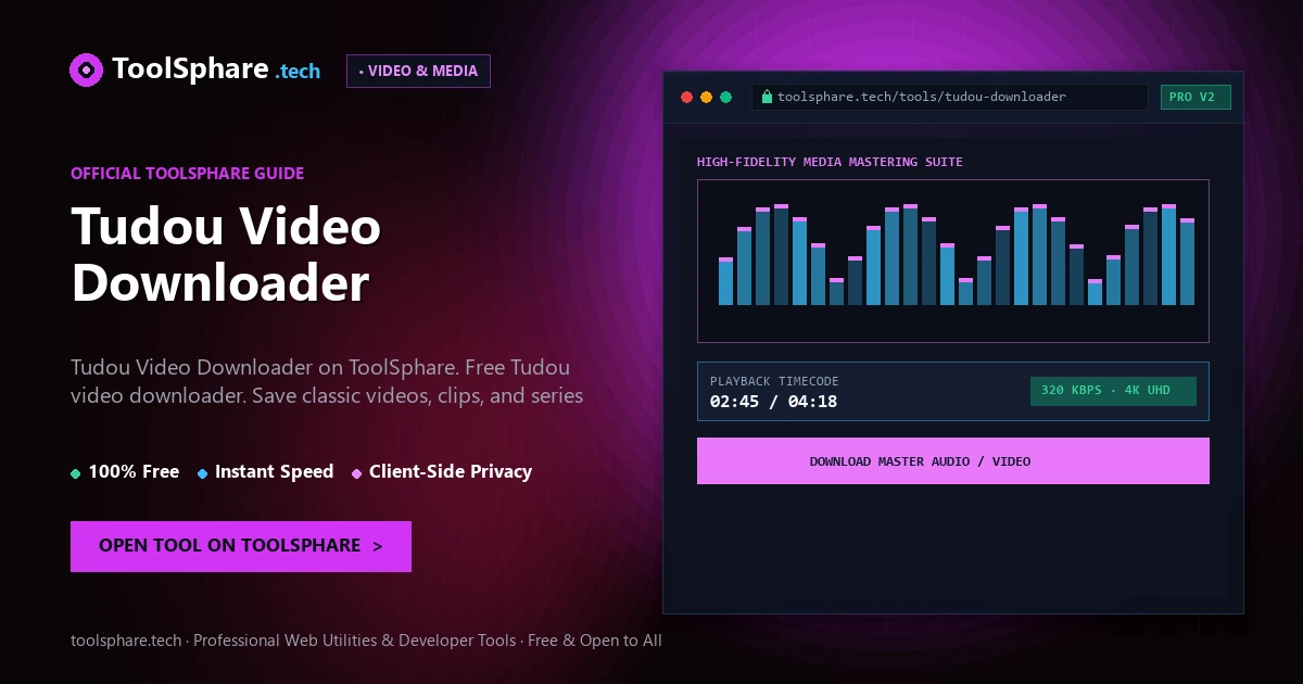 Tudou Video Downloader: free online guide - ToolSphare Guide