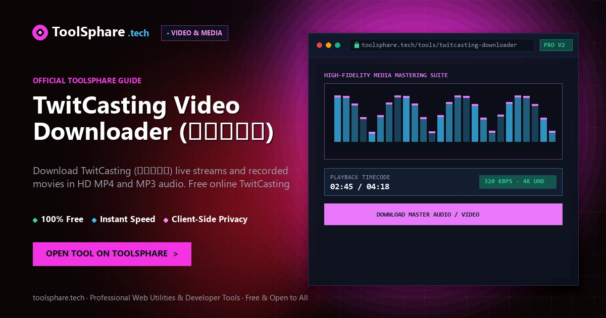 TwitCasting Video Downloader (ツイキャス): free online guide - ToolSphare Guide