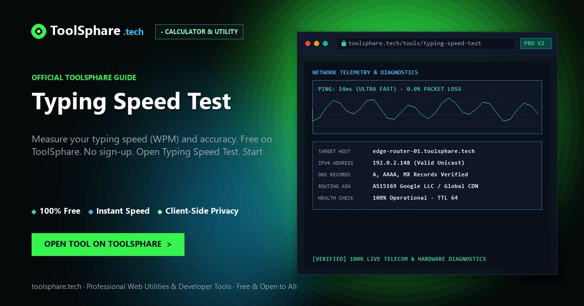 Typing Speed Test: free online guide - ToolSphare Guide