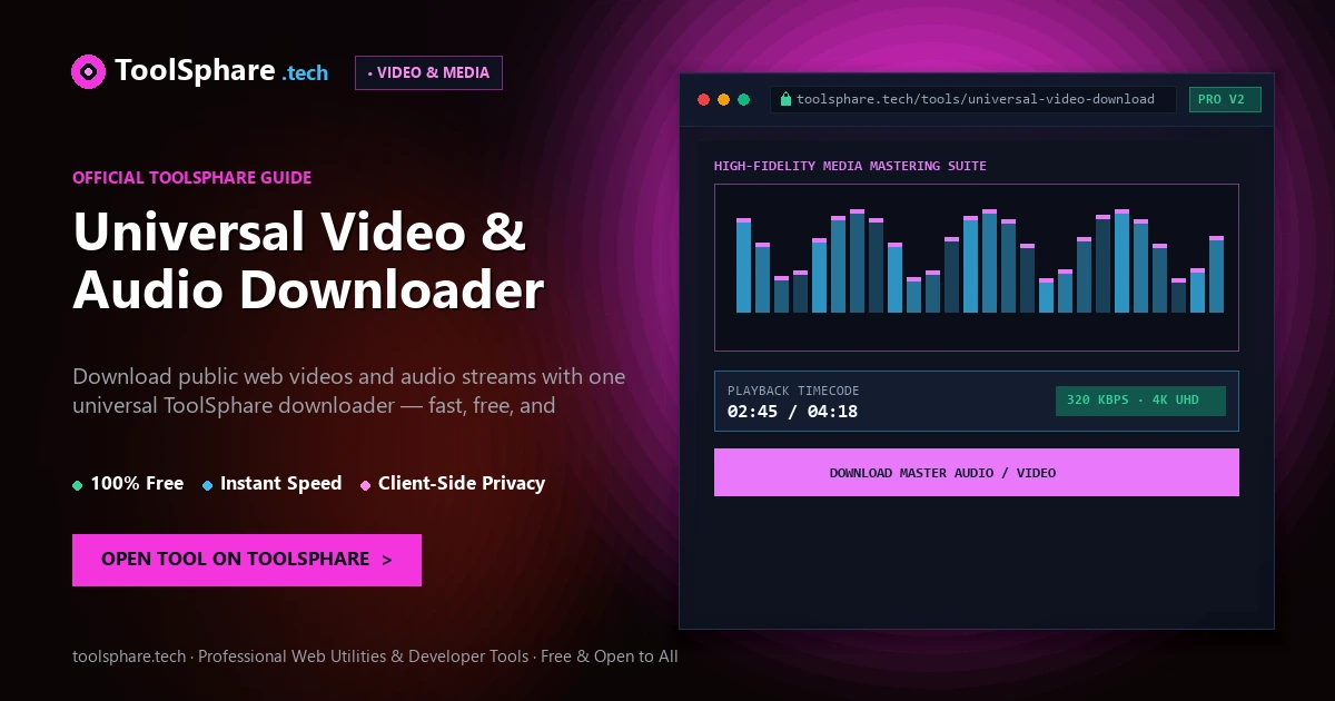 Universal Video & Audio Downloader: free online guide - ToolSphare Guide