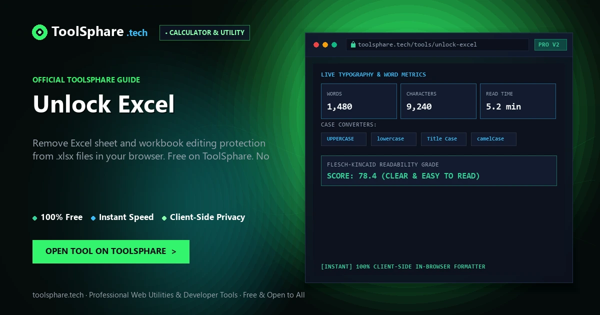 Unlock Excel: free online guide - ToolSphare Guide
