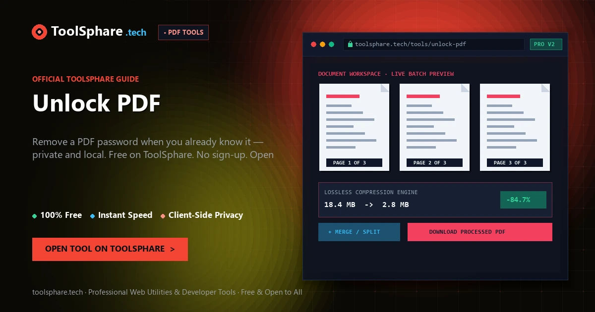 Unlock PDF: free online guide - ToolSphare Guide