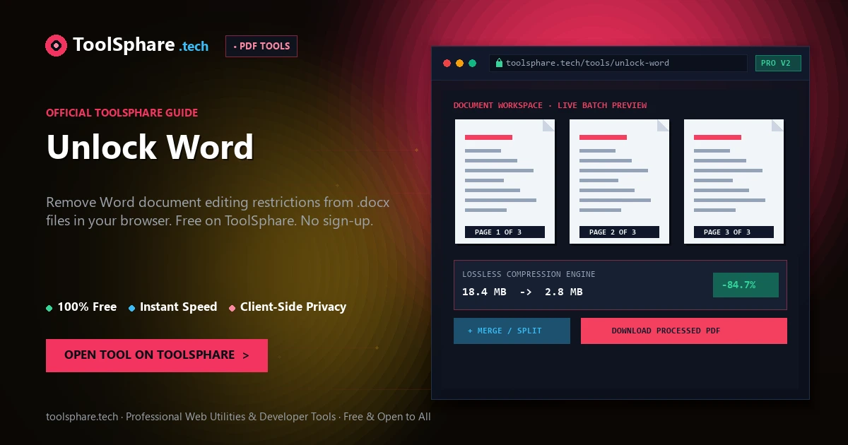 Unlock Word: free online guide - ToolSphare Guide