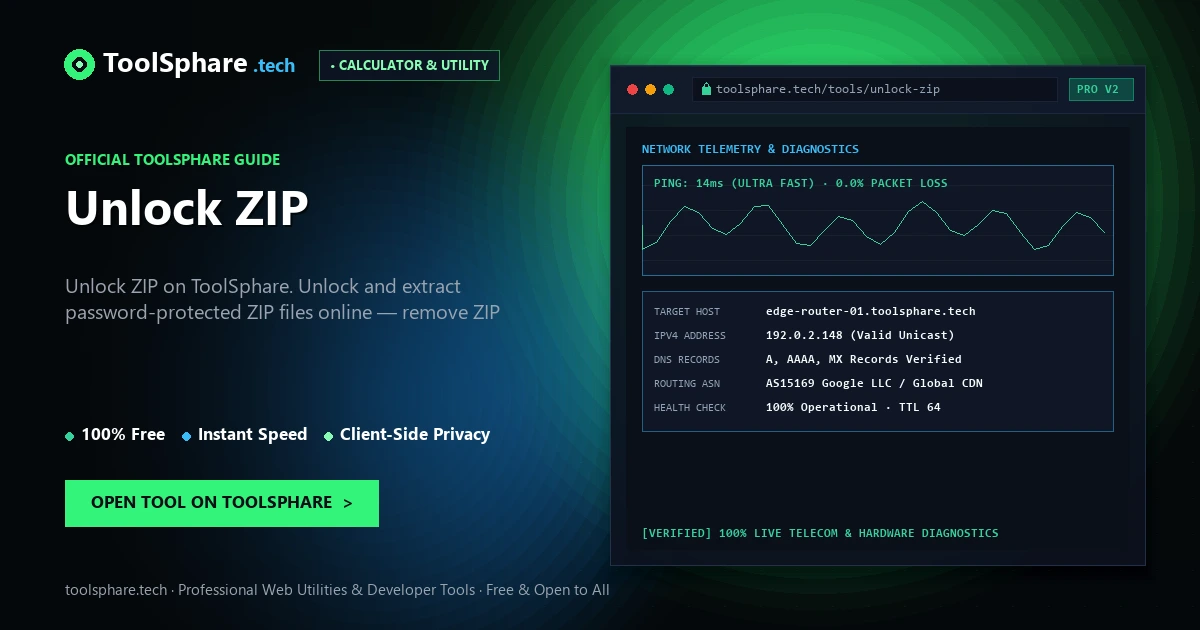 Unlock ZIP: free online guide - ToolSphare Guide
