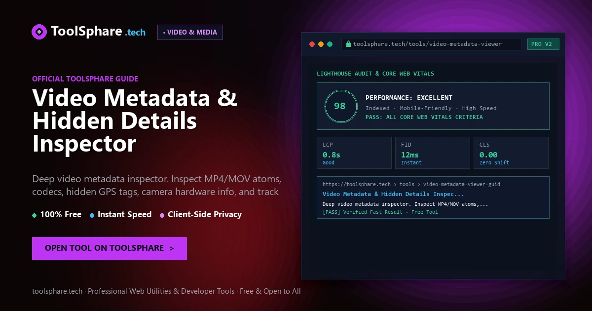 Video Metadata & Hidden Details Inspector: free online guide - ToolSphare Guide