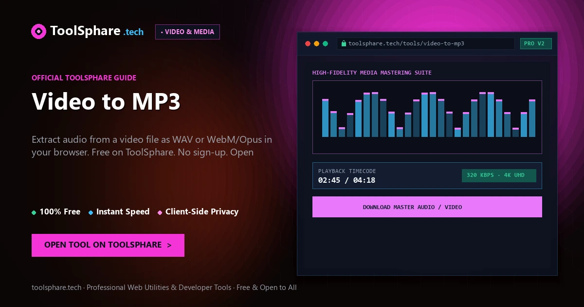 Video to MP3: free online guide - ToolSphare Guide