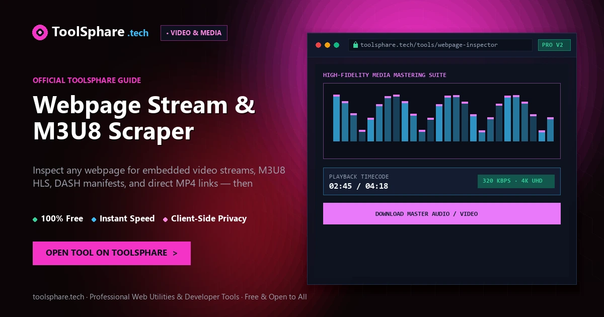 Webpage Stream & M3U8 Scraper: free online guide - ToolSphare Guide