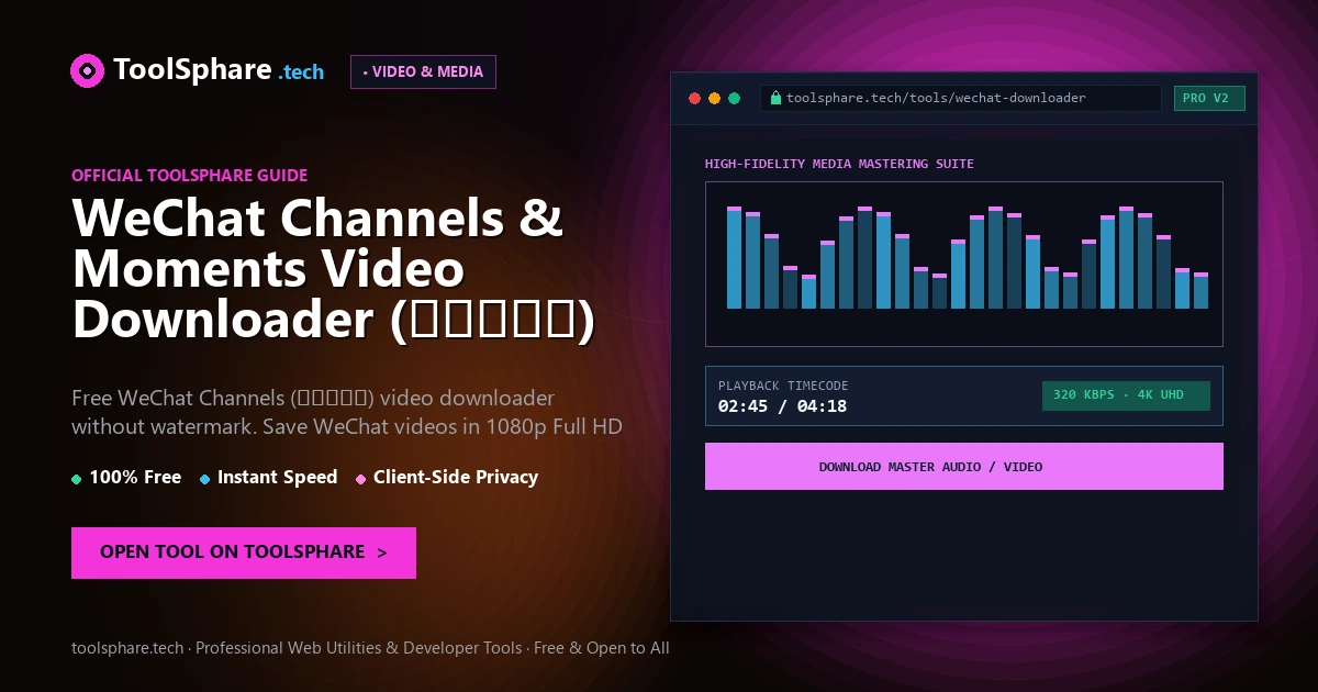 WeChat Channels & Moments Video Downloader (微信视频号): free online guide - ToolSphare Guide