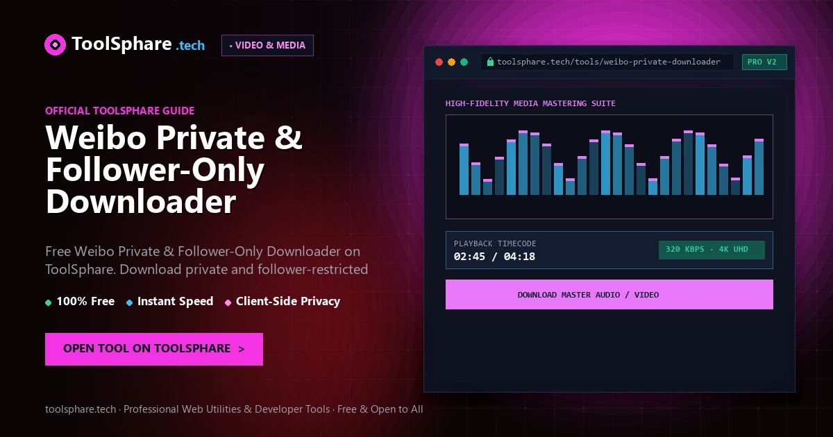 Weibo Private & Follower-Only Downloader: free online guide - ToolSphare Guide